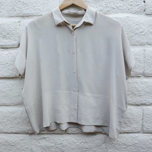 Everlane Silk Button Up Top